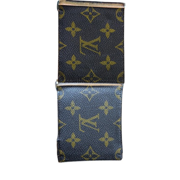 Vintage Louis Vuitton Monogram Canvas Money Clip Wallet Brown - Picture 7 of 9